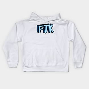 FTK Blue Retro Kids Hoodie